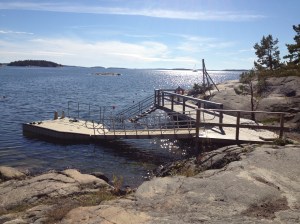 Här börjar snorkelleden på Björnö