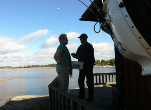 Ellen o Ove i samspråk om fiskfångsten