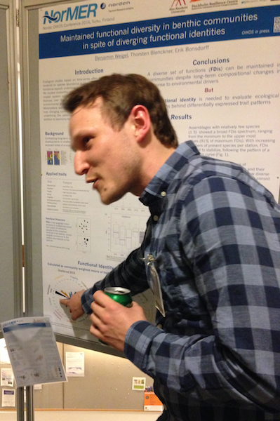 1 a Ben presents his poster