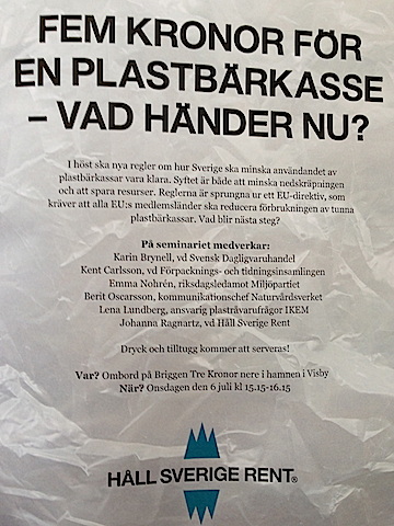 1 5kronor för en plastpåse