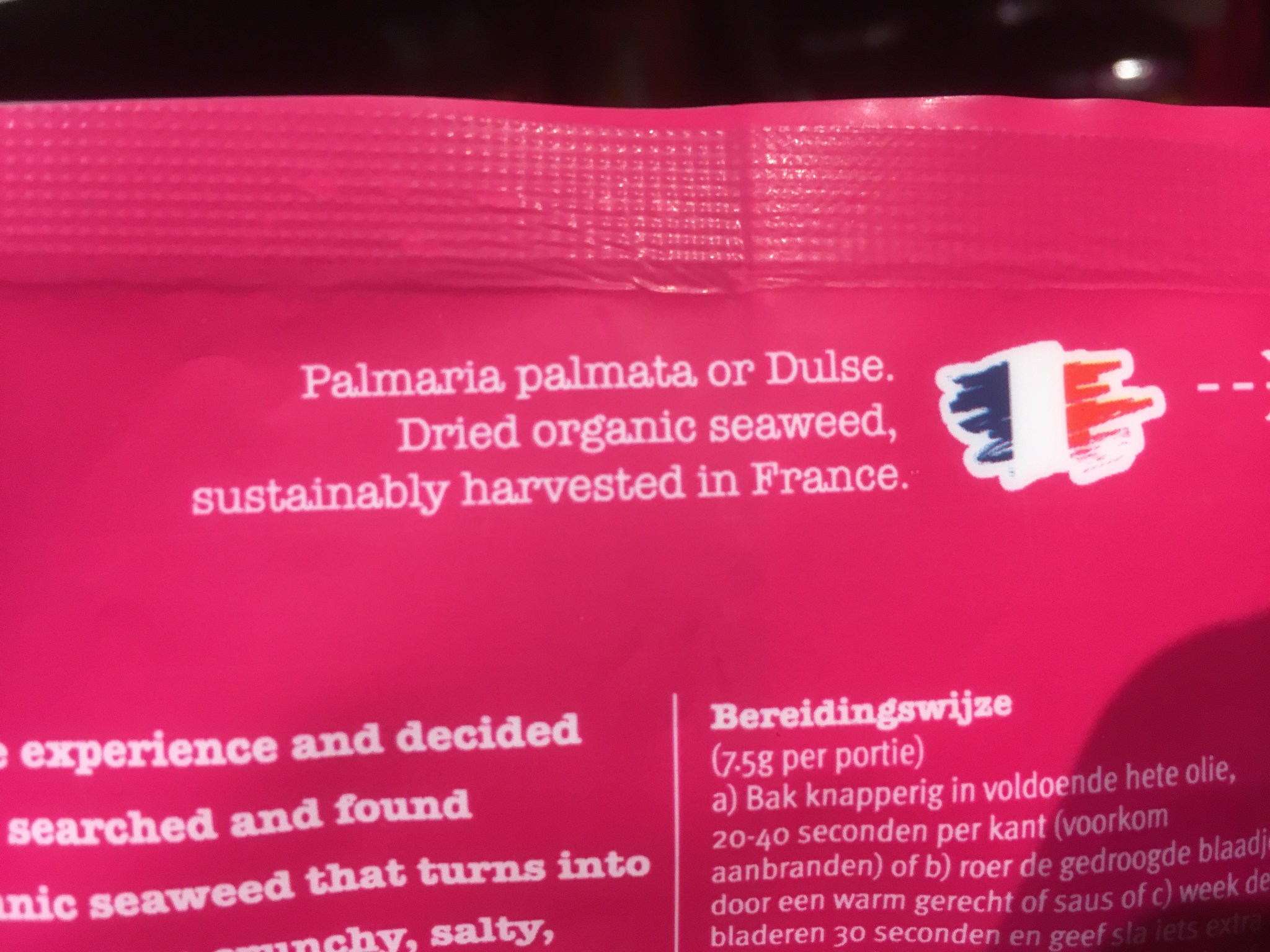 Palamria palmata i butiken