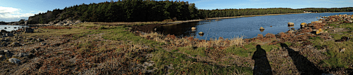 1 Panorama över vikar på Saltö